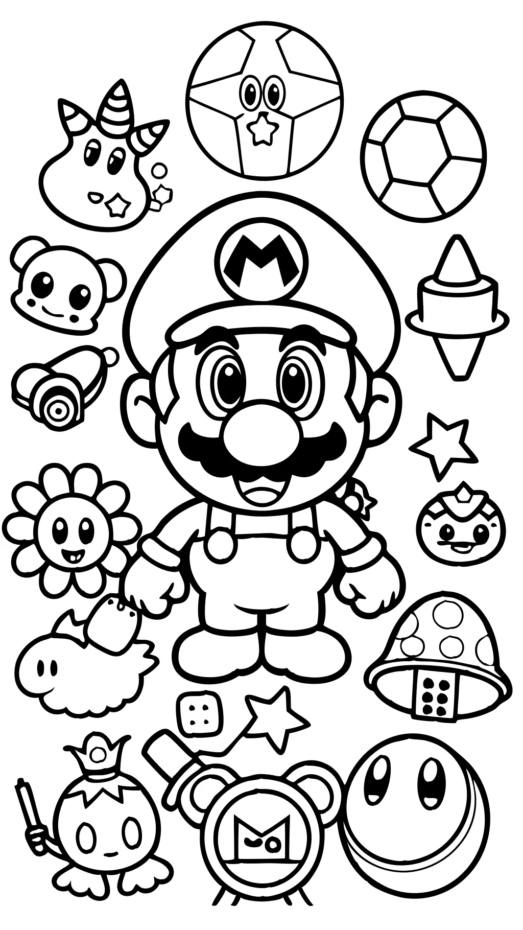 mario bros free coloring pages